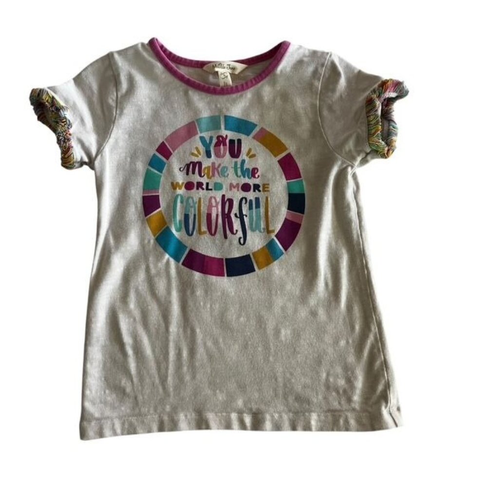 Matilda Jane Dream Chasers You Make the World More Colorful Tee Size 6 Years